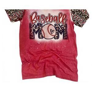 NEW SOUTHERN BACKROAD TEES women's baseball mom bleached graphic tee in multi